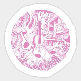 Light Pink Circle of Music Sticker